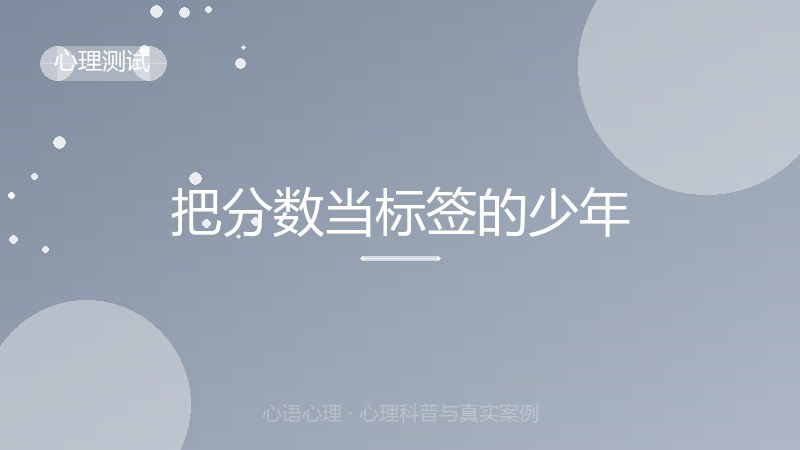 把分数当标签的少年