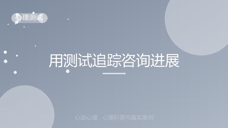 用测试追踪咨询进展