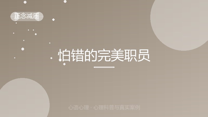 怕错的完美职员